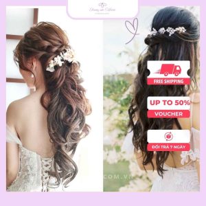 Kiểu tóc cô dâu thanh lịch