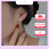 Bông tai tròn đính đá bạc
