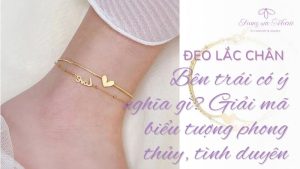 Đeo lắc chân vàng bên trái