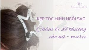 Kẹp tóc hình ngôi sao chấm bi