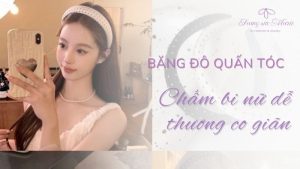 Băng đô quấn tóc chấm bi nữ