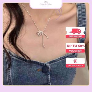 Dây chuyền bạc nơ xinh xắn