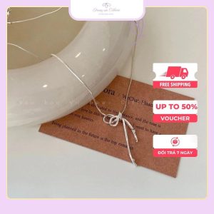 Dây chuyền bạc nơ nhỏ nhắn đáng yêu