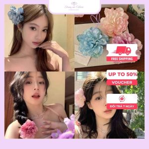 Kẹp tóc hoa mẫu đơn dịu dàng
