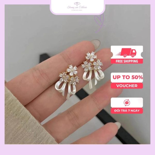 Bông tai nơ hoa mới nhất 2025