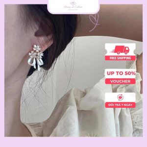 Bông tai nơ hoa cổ tích dành cho nữ