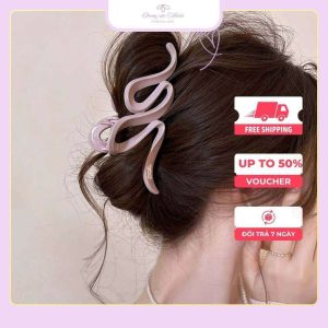 kẹp tóc hình chữ s màu tím