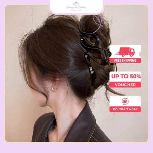 Kẹp tóc hình chứ s màu đen