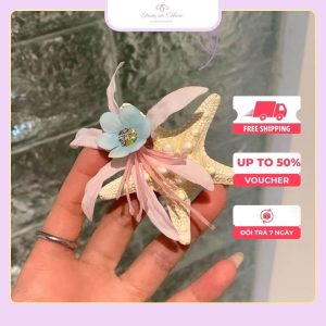 Kẹp tóc sao biển hoa hồng mới nhất 2025