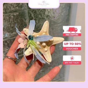 Kẹp tóc sao biển hoa xanh mới nhất 2025