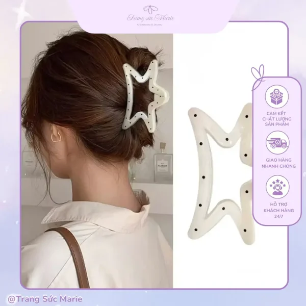 Kẹp tóc ngôi sao chấm bi được yêu thích nhất
