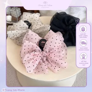 Kẹp tóc nơ hạt cườm được yêu thích