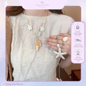 Mix đồ với vòng cổ hạt cườm